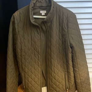J. Crew Olive Quilted Jacket- excellent condition!